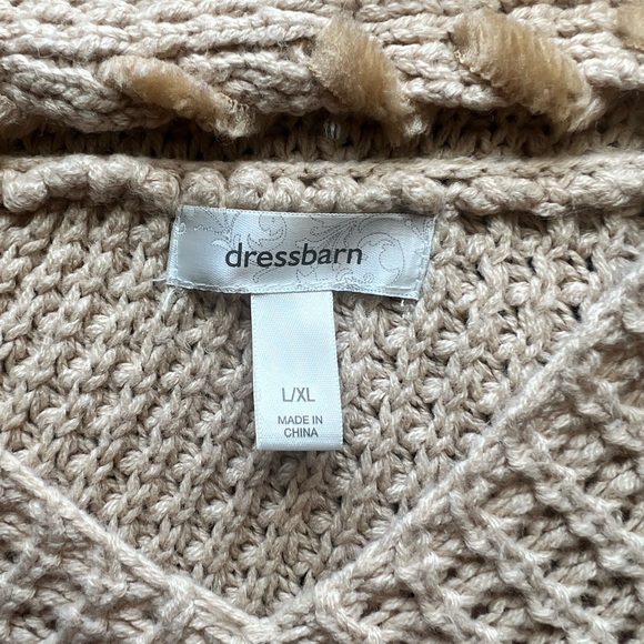 Dress Barn Hooded Beige Poncho with Sleeves - Picture 2 of 3